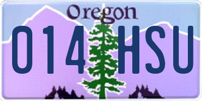 OR license plate 014HSU