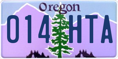 OR license plate 014HTA