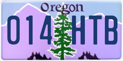 OR license plate 014HTB