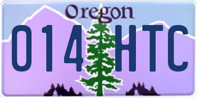 OR license plate 014HTC