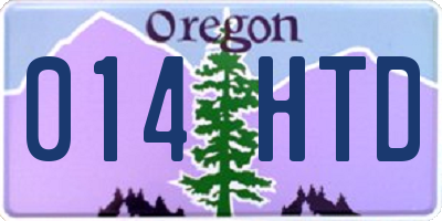 OR license plate 014HTD