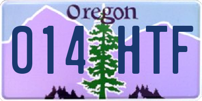 OR license plate 014HTF