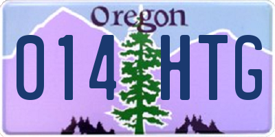OR license plate 014HTG