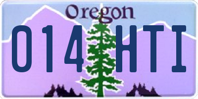 OR license plate 014HTI