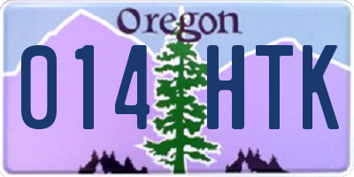 OR license plate 014HTK