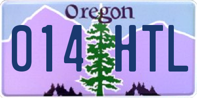 OR license plate 014HTL