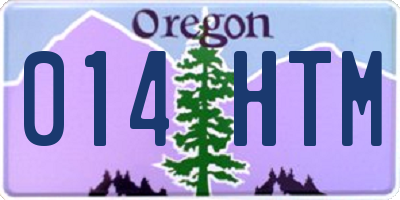 OR license plate 014HTM