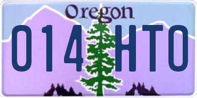 OR license plate 014HTO