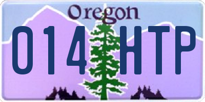 OR license plate 014HTP