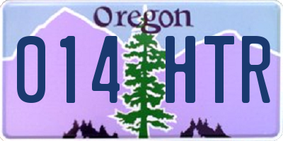 OR license plate 014HTR