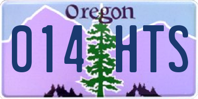 OR license plate 014HTS