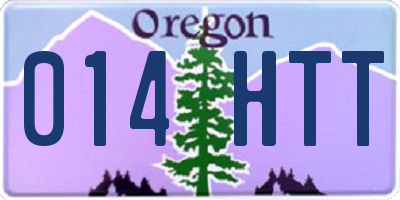 OR license plate 014HTT