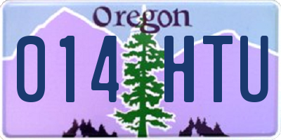 OR license plate 014HTU