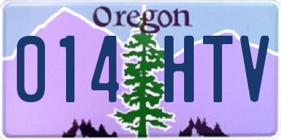 OR license plate 014HTV
