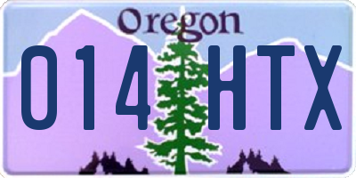 OR license plate 014HTX