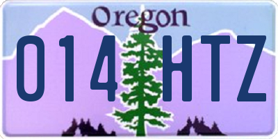 OR license plate 014HTZ