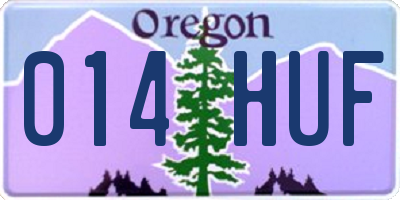 OR license plate 014HUF