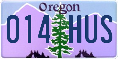 OR license plate 014HUS