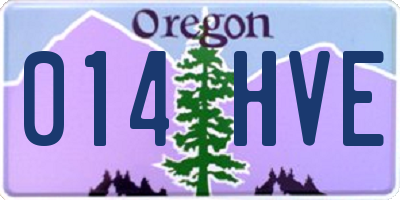 OR license plate 014HVE