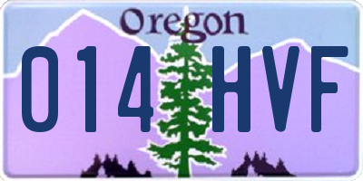 OR license plate 014HVF