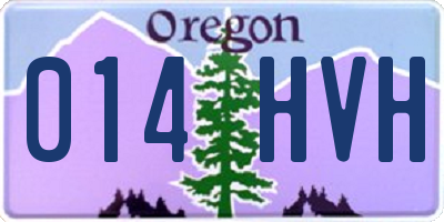 OR license plate 014HVH