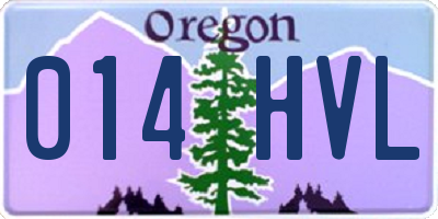 OR license plate 014HVL
