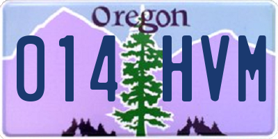 OR license plate 014HVM