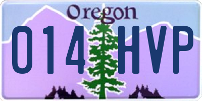 OR license plate 014HVP
