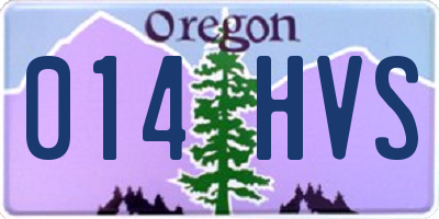 OR license plate 014HVS