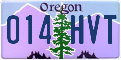 OR license plate 014HVT