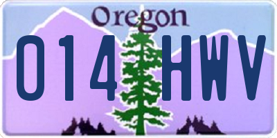 OR license plate 014HWV