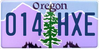 OR license plate 014HXE