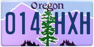 OR license plate 014HXH