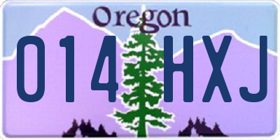 OR license plate 014HXJ