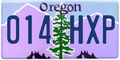OR license plate 014HXP