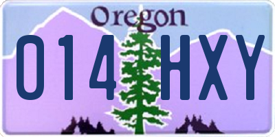 OR license plate 014HXY