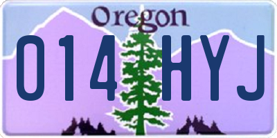 OR license plate 014HYJ