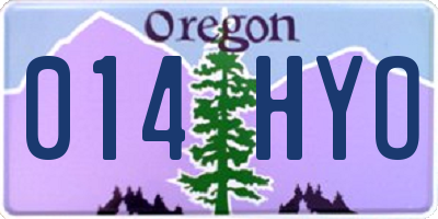 OR license plate 014HYO