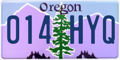 OR license plate 014HYQ