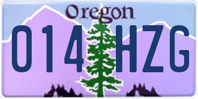 OR license plate 014HZG