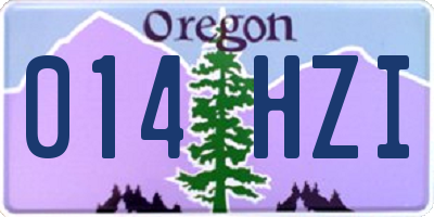 OR license plate 014HZI