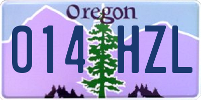 OR license plate 014HZL