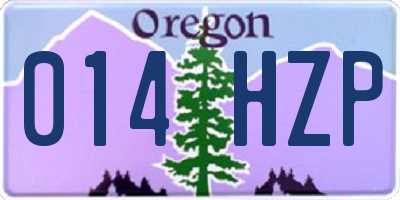 OR license plate 014HZP