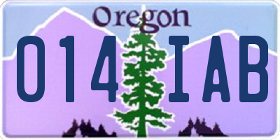 OR license plate 014IAB
