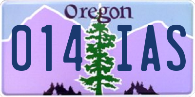OR license plate 014IAS