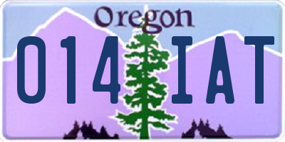 OR license plate 014IAT