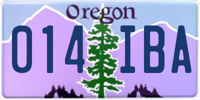 OR license plate 014IBA