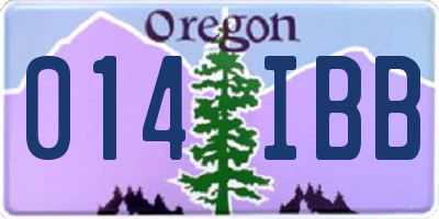 OR license plate 014IBB