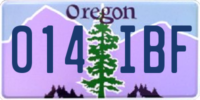 OR license plate 014IBF