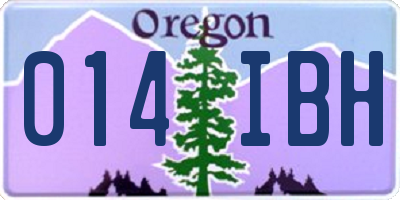 OR license plate 014IBH